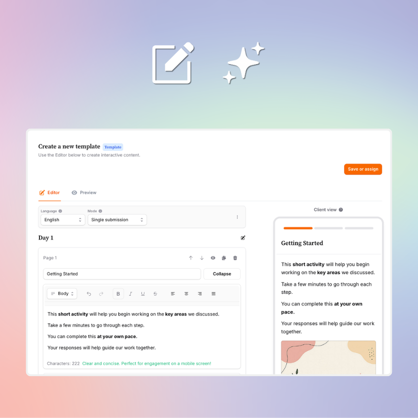 Eligibility screen preview